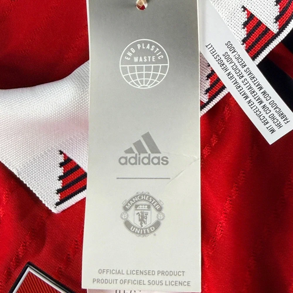 Adidas Manchester United 2022-23 Home Jersey Red Mens XL H13881 TeamViewer NEW